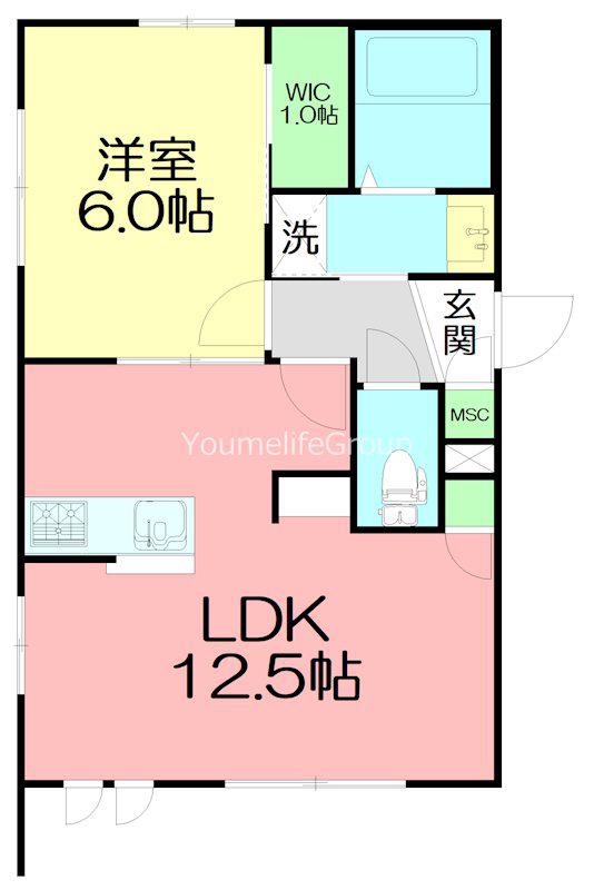 グランメゾン 藏(1LDK/1階)の間取り写真