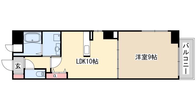 クロシェットⅡ(1LDK/3階)の間取り写真