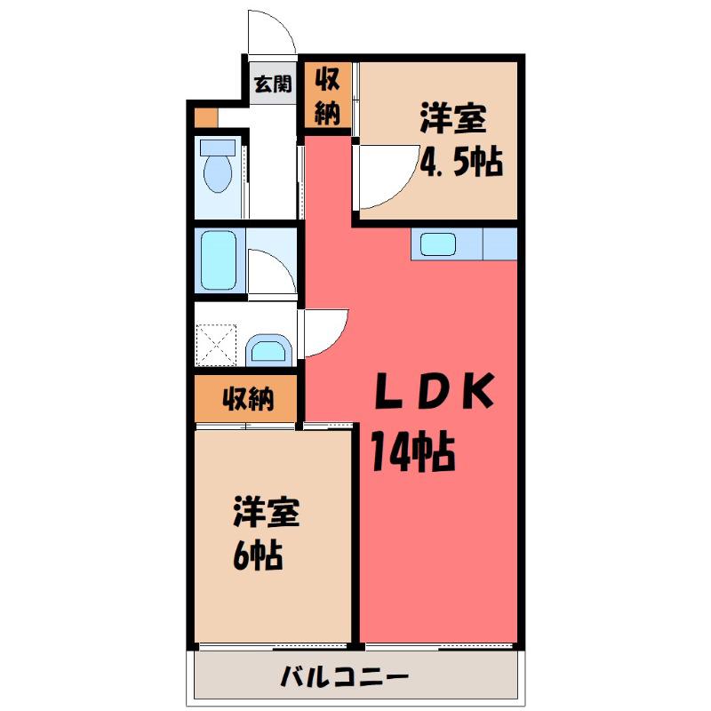 武藤ハイツ(3DK/2階)の間取り写真
