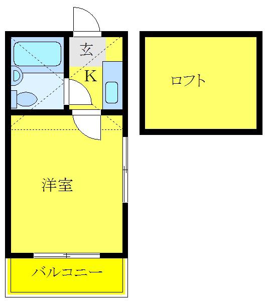 レモンハウス椎名町(1K/2階)の間取り写真