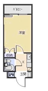マリオン伊予三島(1K/7階)の間取り写真