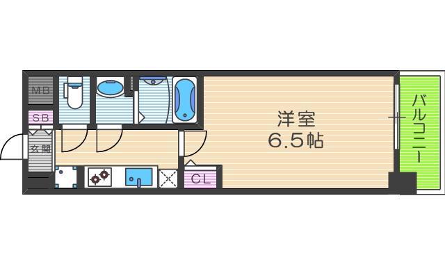 プレサンス梅田北オール(1K/3階)の間取り写真