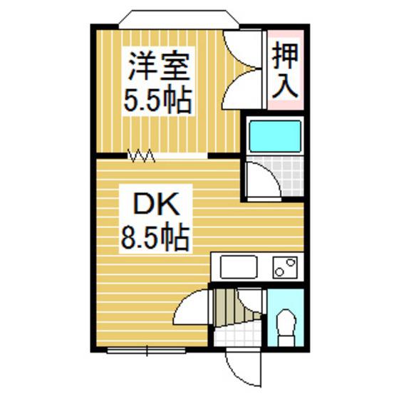 メゾンドBEDONE(1DK/3階)の間取り写真
