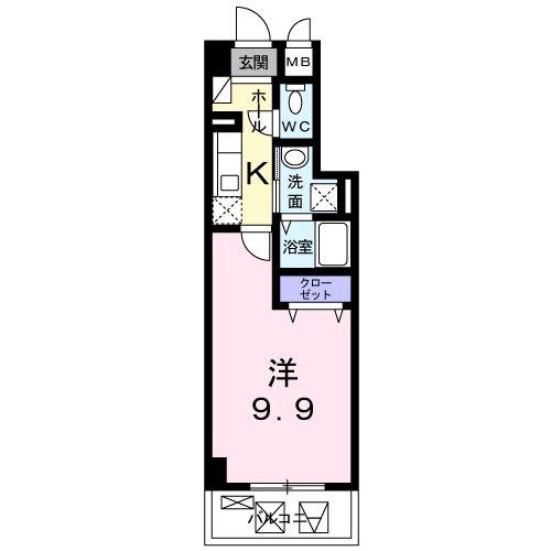 GOOD LIFE(1K/2階)の間取り写真