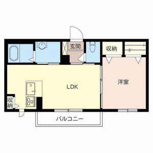 シャーメゾンリーリエ(1LDK/1階)の間取り写真