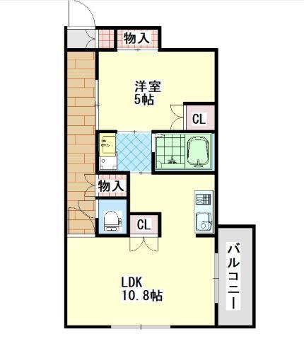 FELISTAS(1LDK/4階)の間取り写真