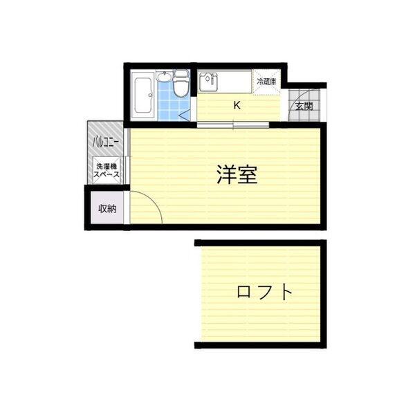プチシャトー宮之阪(1K/3階)の間取り写真
