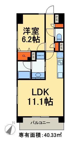 ザ・グランデ レガーロ浅草(1LDK/5階)の間取り写真
