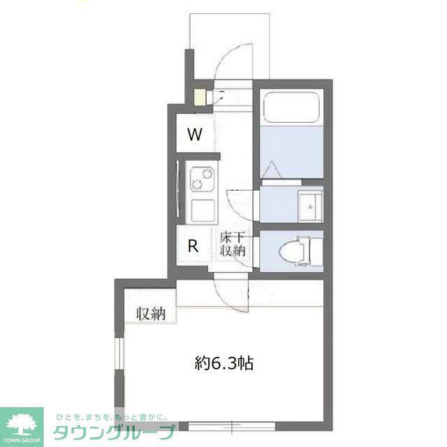 CASA MIA(1K/1階)の間取り写真