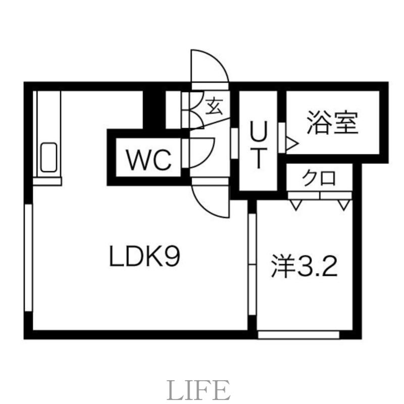 S&AII(1LDK/2階)の間取り写真