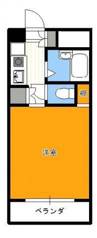 プラネットパーク牛田旭(1K/6階)の間取り写真
