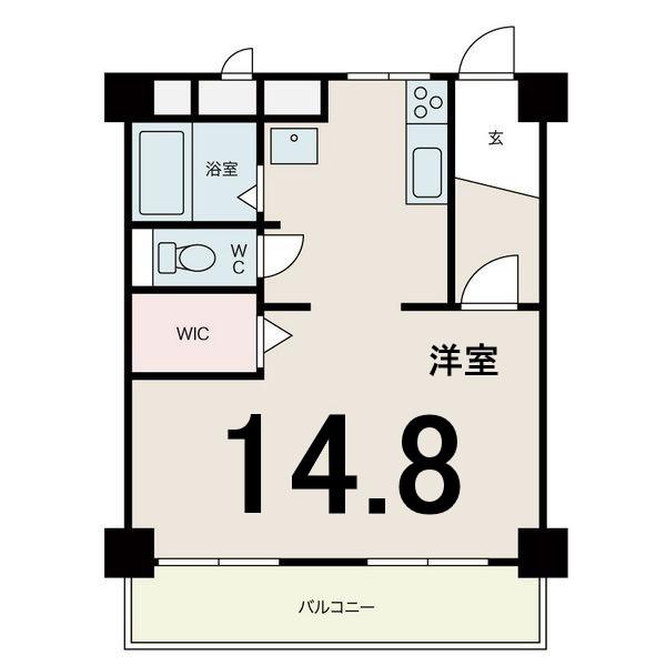 地下鉄名城線 久屋大通駅 徒歩1分 11階建 築53年(ワンルーム/10階)の間取り写真