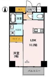 メゾンキコー今里(1LDK/6階)の間取り写真