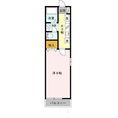 NF別保ハイツ(1K/2階)の間取り写真