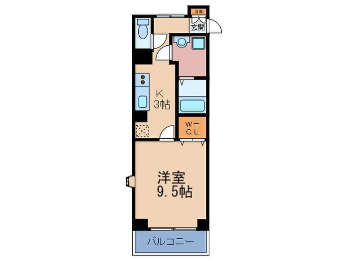 エルミタージュ梅田北(1K/3階)の間取り写真