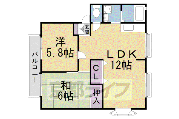 サンビレッジ高田(2LDK/1階)の間取り写真