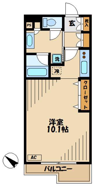 グラシア アルデール(ワンルーム/5階)の間取り写真