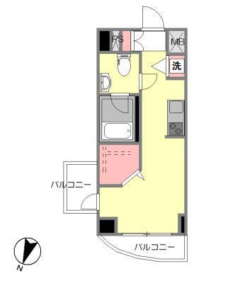 アーバンファースト神楽坂(1K/4階)の間取り写真