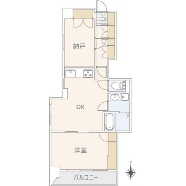 パイオニアINN. 部屋番号502(2DK/5階)の間取り写真