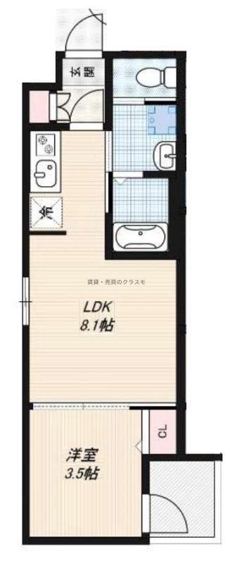 H-MAISON大正V(1LDK/2階)の間取り写真