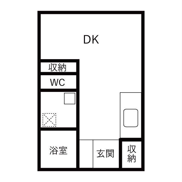 リアライズ木曽川(1DK/7階)の間取り写真