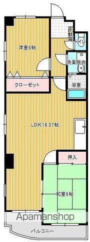 アメニティ周船寺(2LDK/4階)の間取り写真