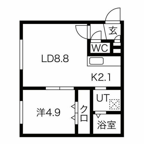 HOUSE OF MARQUIS XI(1LDK/2階)の間取り写真