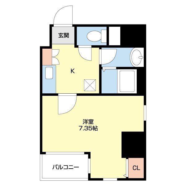 アルテミス平和(1K/3階)の間取り写真