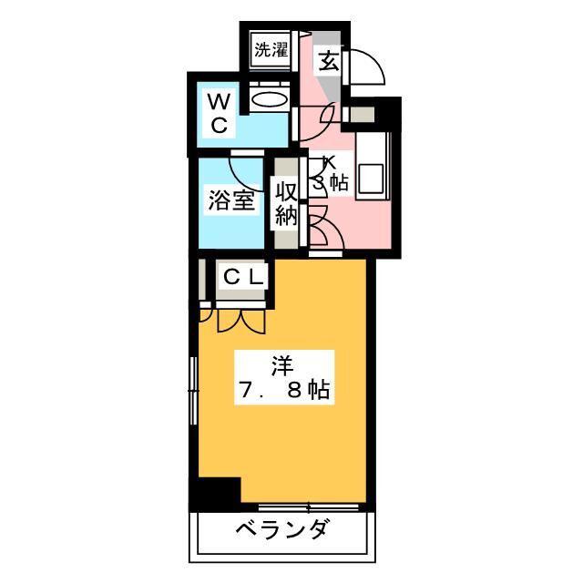 プレスタイル住吉(1K/10階)の間取り写真
