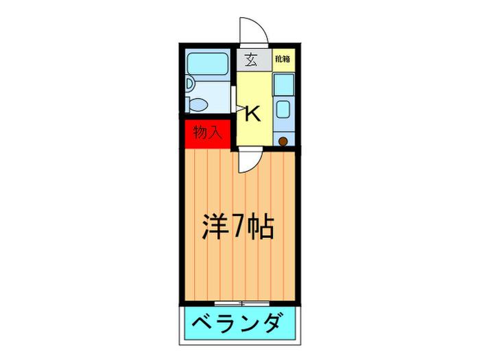 プレアール興戸(1K/2階)の間取り写真