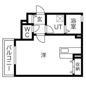 フォレストビレッジ大正町(ワンルーム/1階)の間取り写真