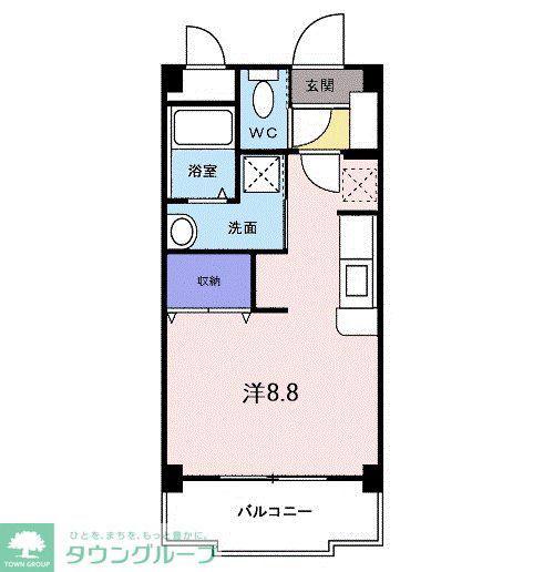第2和光ヒルズ(ワンルーム/4階)の間取り写真