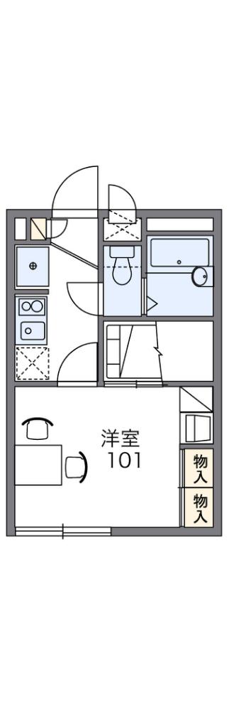 レオパレス351STREET(1K/2階)の間取り写真