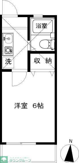 ラベンダー湘南Ⅲ(1K/1階)の間取り写真