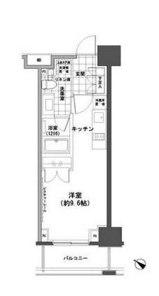 パークハビオ人形町(ワンルーム/11階)の間取り写真