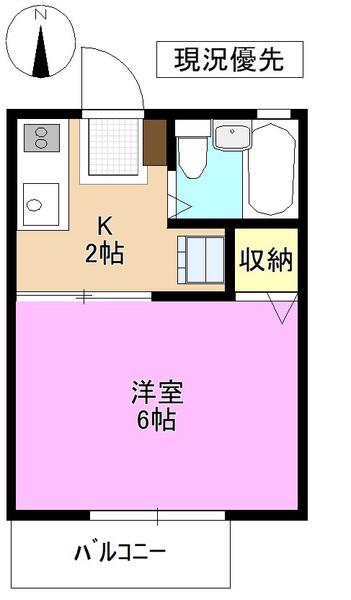 サンライフあさひ(1K/1階)の間取り写真