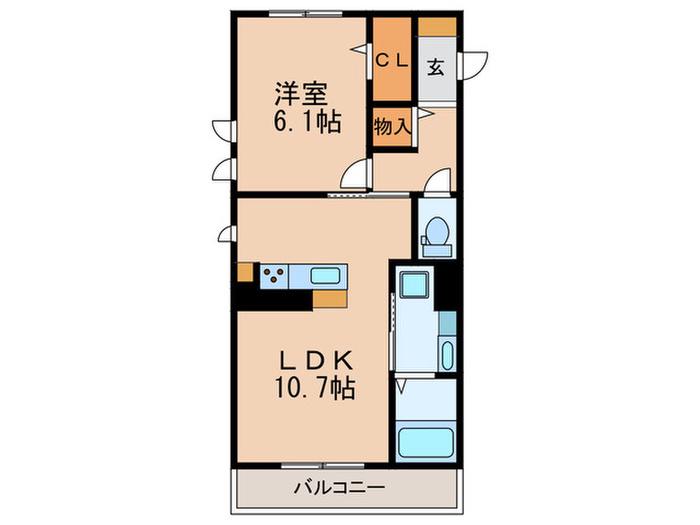 リべレ大久保(1LDK/3階)の間取り写真