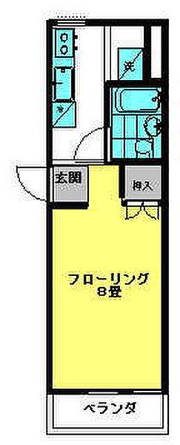 玉川パールメゾン(1K/1階)の間取り写真