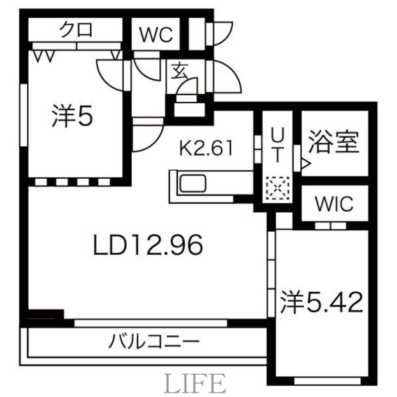 イマージュ新札幌(2LDK/2階)の間取り写真