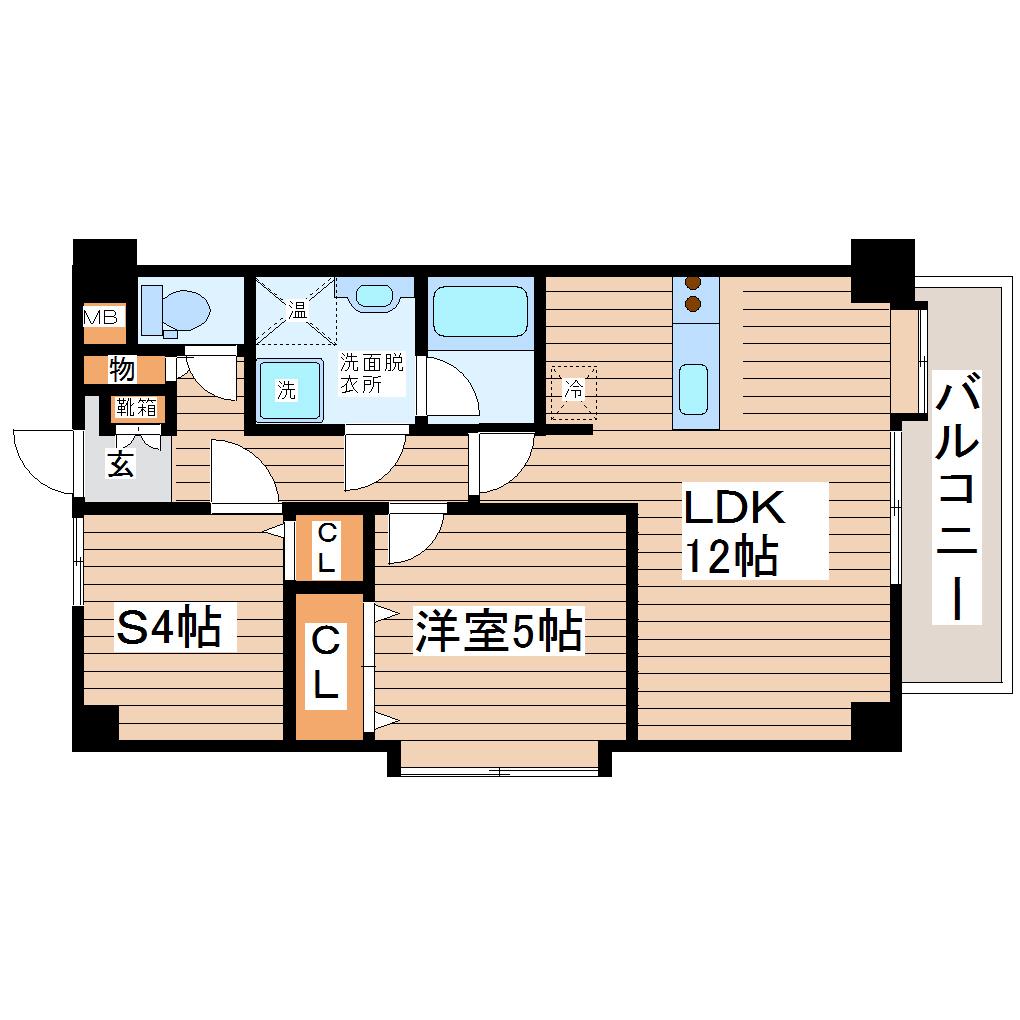 OCEAN VIEW 鹿野(1SLDK/2階)の間取り写真