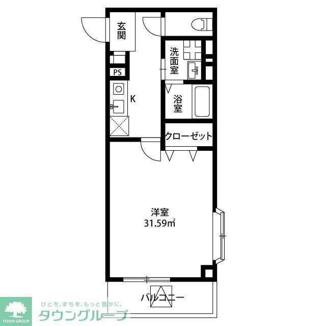 アンプルールフェール梓(1K/3階)の間取り写真