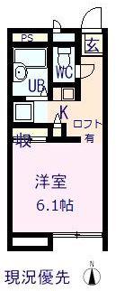 ＪＲ福塩線 横尾駅 徒歩25分 2階建 築28年(1K/2階)の間取り写真