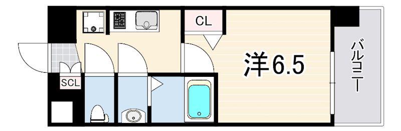 ARTIZA王子公園D.C(1K/10階)の間取り写真