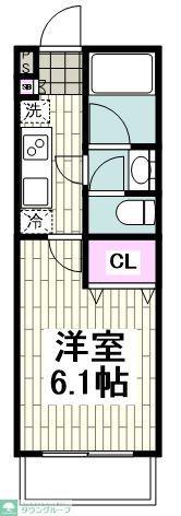 ZIMATERRACE上大岡(1K/2階)の間取り写真