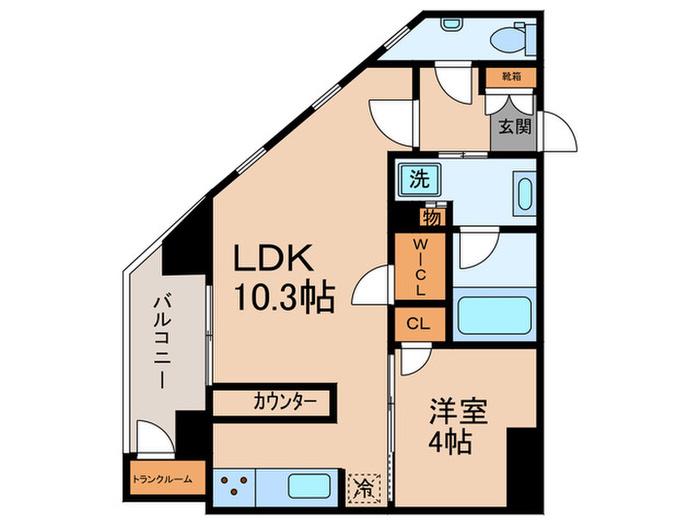 クラッシーコート北大塚(1LDK/4階)の間取り写真