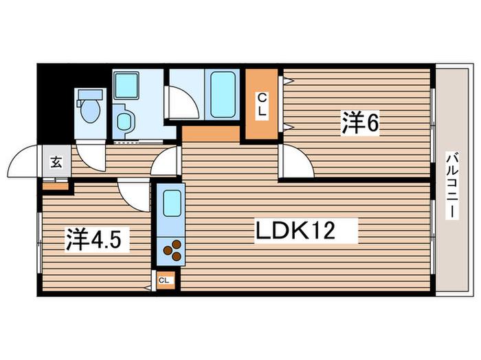 エムロード綱島(2LDK/3階)の間取り写真