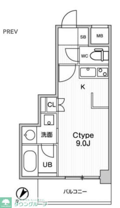JMF RESIDENCE 町田(ワンルーム/4階)の間取り写真