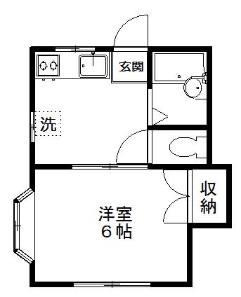 プチハウス(1K/1階)の間取り写真