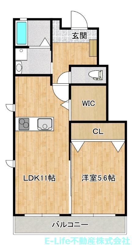 メルヴェーユ・K(1LDK/1階)の間取り写真