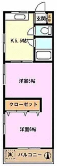 第一幸亀ビル(2DK/3階)の間取り写真